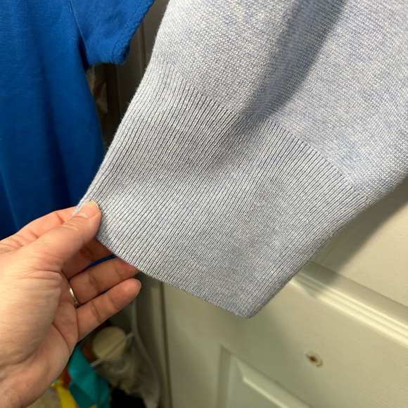 J.Crew 3x blue cardigan balloon sleeve - Picture 11 of 13
